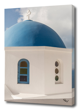 Blue dome in Oia