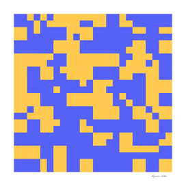 Yellow and Blue Mosaic Pattern