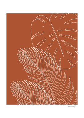 Monstera Palm Leaves Finesse Line Art #3 #tropical