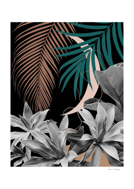 Minimal Moon Agave Palm Night Finesse #1 #tropical
