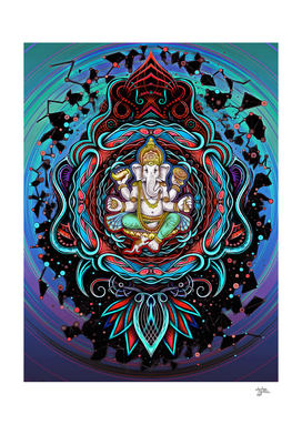 Mandala HD Ganesh version Blue
