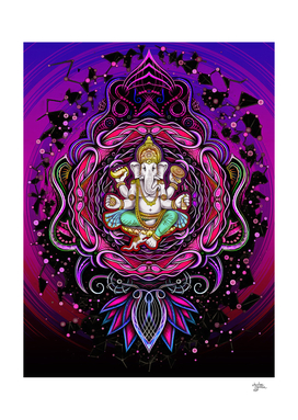 Mandala HD Ganesh version Purple