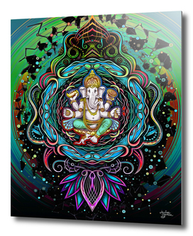 Mandala HD Ganesh version Green