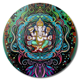 Mandala HD Ganesh version Green