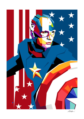 Captain America Pop Art Wpap