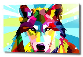Wolf pop art wpap