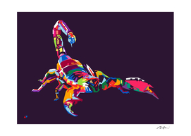colorful scorpion pop art