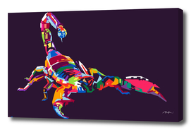 colorful scorpion pop art