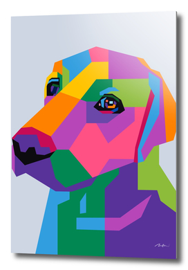 Shy Dog colorful pop art