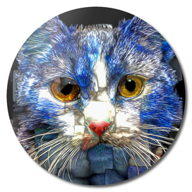 Blue Mosaic Cat