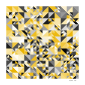 Yellow and Black Mosaic Pattern