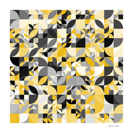 Yellow and Black Leaf Pattern