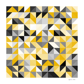 Yellow and Black Geometry Art