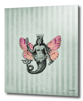 Vintage Winged Mermaid