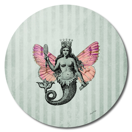Vintage Winged Mermaid
