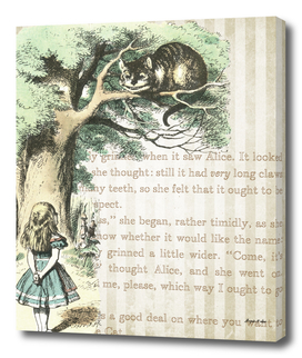 Wonderland Alice & Cat Collage