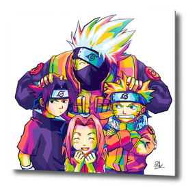 Naruto Team 7 Pop Art