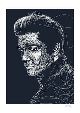 Elvis Presley Scribble Art