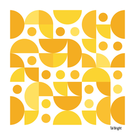 Funky retro pattern 70s style - yellow