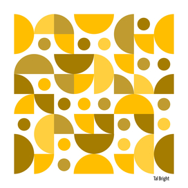 Funky retro pattern 70s style - gold