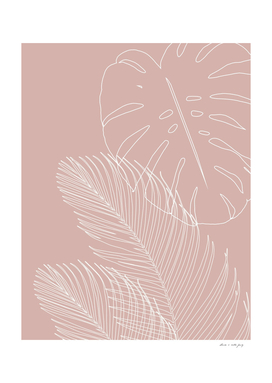 Monstera Palm Leaves Finesse Line Art #5 #tropical #decor