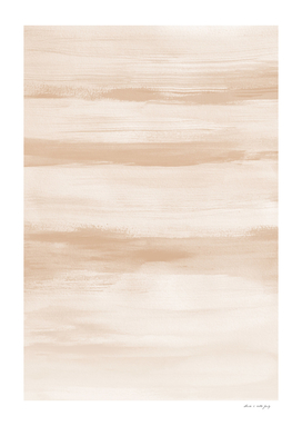 Touching Warm Beige Watercolor Abstract #4 #painting