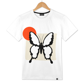 Butterfly with orange dot
