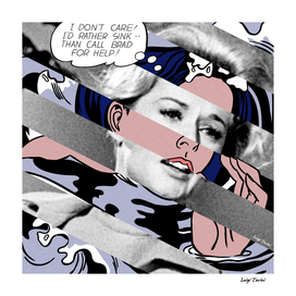 Lichtenstein's Drowning Girl & Tippi Hedren in Birds