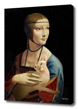 Lady with a Sphynx Cat
