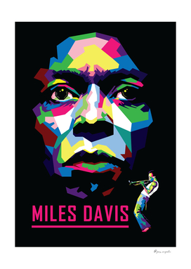 Miles Davis in WPAP Pop Art Illustration