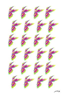 Hummingbird pattern by #Bizzartino