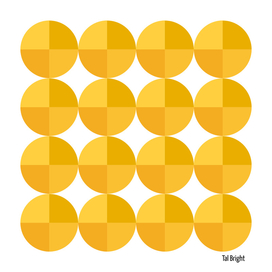 Gold Yellow Retro Circle Pattern