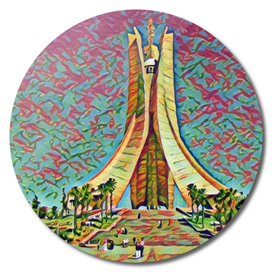 Algeria Martyrs' Memorial Artistic Illustration Mixed
