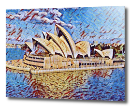 Australia Opera House Artistic Illustration Mosaic St