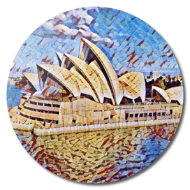 Australia Opera House Artistic Illustration Mosaic St