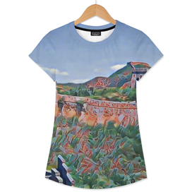 China Great Wall Artistic Illustration Chapped Paint
