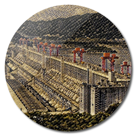 China Three Gorges Dam Artistic Illustration Snake St