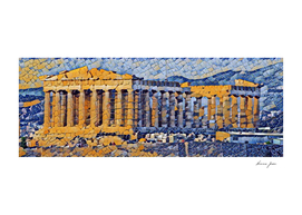Greece Parthenon Artistic Illustration Classic Random