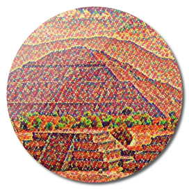Mexico Teotihuacan Artistic Illustration Candies Styl