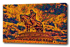 Mongolia Chinggis Khan Equestrian Statue Artistic Ill