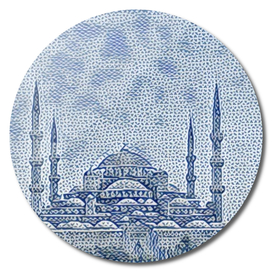 Turkey Hagia Sophia Artistic Illustration Raw Cloth S