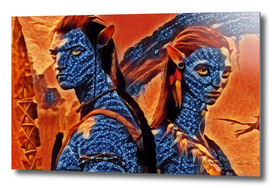 Avatar Poster Illustration Ice and fire Style