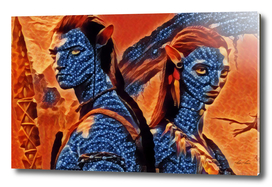 Avatar Poster Illustration Ice and fire Style