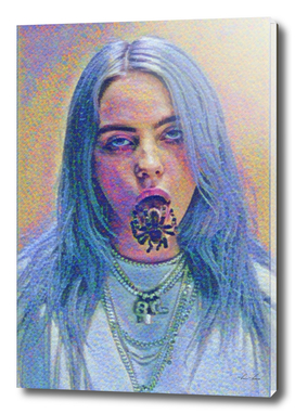 Billie Eilish Creepy Artistic Illustration Acid Point
