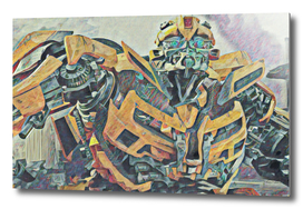 Bumblebee Surprised Artistic Illustration Colored Pen