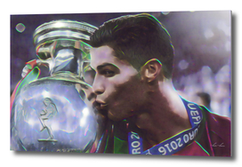 Cristiano Ronaldo Winner Artistic Illustration Lens F