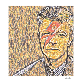 David Bowie Ziggy Stardust Style Artistic Illustratio