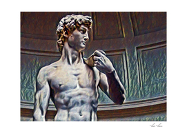 David from Michelangelo Artistic Illustration Relief