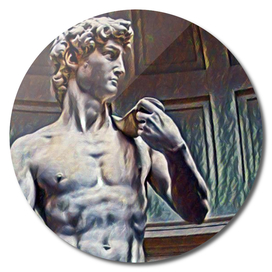 David from Michelangelo Artistic Illustration Relief