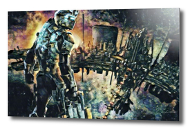 Dead Space Defensive Isaac Artistic Illustration Spac